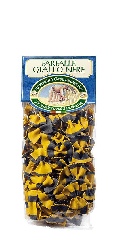  FARFALLE GIALLO NERE (yellow and black bow ties) 250g durum wheat semolina